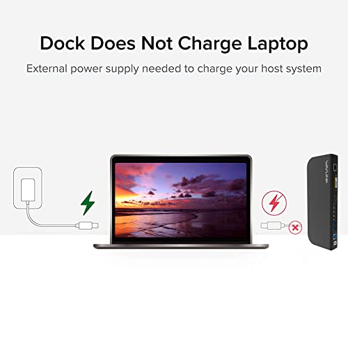WAVLINK USB Laptop Docking Station Dual Monitors, DisplayLink Laptop Dock for M1-M5 Mac/MacBook Neo, Windows, ChromeOS(HDMI & HDMI/DVI, 6xUSB Ports, LAN, Audio) - color: Black