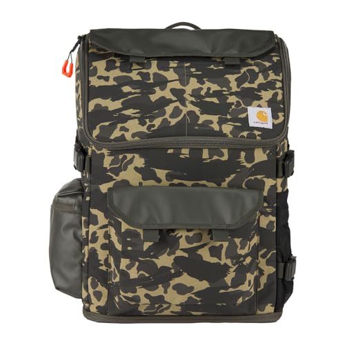 Carhartt 35L Nylon Workday Backpack, Durable Water-Resistant Pack with 15" Laptop Sleeve and Adjustable Shoulder Straps, Blind Duck Camo - color: Blind Duck Camo