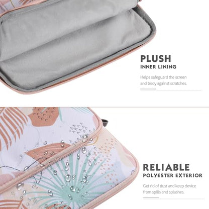 MoKo 13.3-14 Inch Laptop Sleeve Bag Carrying Case with Accessory Pocket | Fits MacBook Pro 14-inch M3/M2, MacBook Pro 13-inch M2/M1, MacBook Air 13.6-inch M2 and Surface Pro 9/8, Tropical Leaf - color: Tropical Leaf, size: 13.3-14 Inch