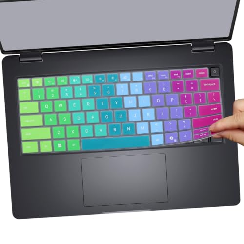 Keyboard Cover for 2026 2025 Dell Pro 14 PC14250/14255-Rainbow | Pro 14 Plus PB14250/14255,Pro 14 Max MC14250/14255 14'' (NOT FIT Dell Pro Max 14 Premium & Education/Rugged/Essential 14) - color: Rainbow