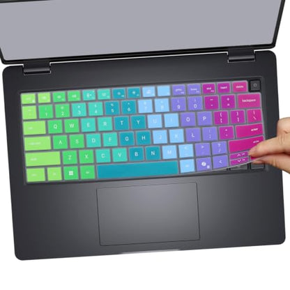 Keyboard Cover for 2026 2025 Dell Pro 14 PC14250/14255-Rainbow | Pro 14 Plus PB14250/14255,Pro 14 Max MC14250/14255 14'' (NOT FIT Dell Pro Max 14 Premium & Education/Rugged/Essential 14) - color: Rainbow