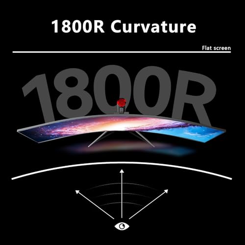 INNOCN 49" Curved Ultrawide 3840 x 1080P 144Hz Monitor, Screen Split for Productivity/Gaming, 32:9, R1800, HDR400, USB C, DisplayPort, HDMI, Speakers, Adjustable, Black - style: DWFHD 144Hz