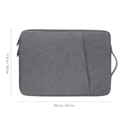 Artibetter Shockproof Laptop Bag 15.6 Inch Sturdy Briefcase Sleeve with Handle, Protective Tablet Carrying Case for Business and Travel, Dark Gray