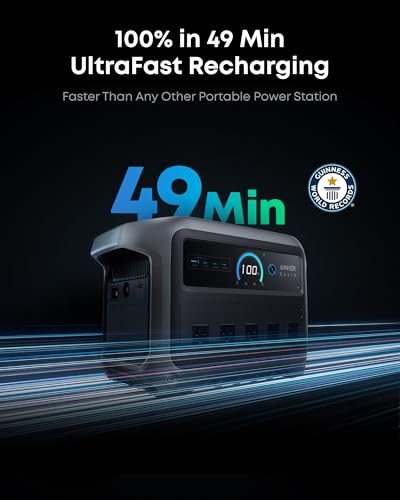 Anker SOLIX C1000 Gen 2 Portable Power Station with 200W Bifacial Solar Panel, 2,000W (Peak 3,000W) Solar Generator, Full Charge in 49 Min, 1,024Wh LiFePO4 Battery - style: 200W Solar Panel (NEW) with 1000 Gen2