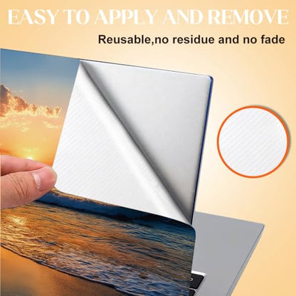 SUPERDANT Laptop Skin Sticker Laptop Decals Sunrise Beach Personalized Universal Notebook Computer Wrap Vinyl Skin Stickers Cover Art Decal Removable 12-15.6 Inch Waterproof Scratch-Resistant Gifts - style: Sunrise Sea