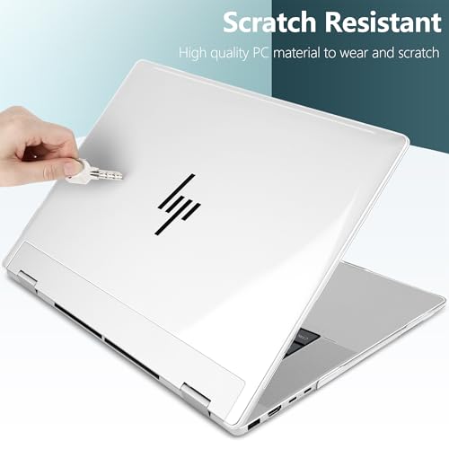 Clear Case for 16-inch HP Envy x360 2-in-1 Laptop (2024/2025) Compatible with 16-ACxxxx / 16-ADxxxx Series Ultra-Slim Lightweight Scratch-Resistant Hard Shell, Transparent - color: Transparent