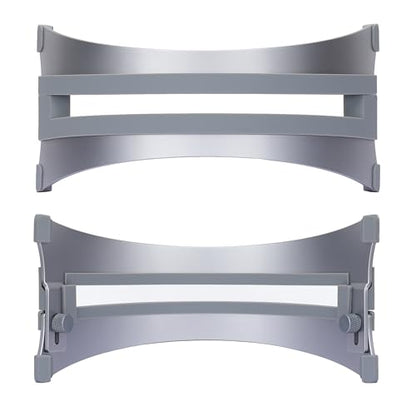Adjustable Vertical Laptop Stand - 6061 Aluminum, CNC Precision, Anodized Finish, Fits All Laptops Including 17-inch, Ventilated Design, Anti-Slip Silicone Pads, ARC Shaped Stands - color: Space Gray