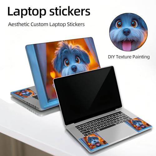 Universal Laptop Skin Sticker Decal, 12"-15.6" Aesthetic Vinyl Wrap, Cute Puppy Love Hearts Waterproof Notebook Cover Art Protector for MacBook HP Dell Lenovo, Fits 13" 14" 15" 15.6" - color: Cute Puppy Love Hearts