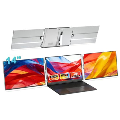VSDISPLAY 14'' 1920x1200 IPS Laptop Screen Extender Portable Dual Monitor | with Mini H/D USB-C Interfaces,Plug and Play,for 13.3''-16'' Laptops - color: 14'' 1920x1200 LCD