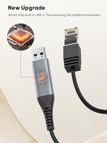 CableCreation USB to Ethernet Cable 3.3FT, USB to RJ45 Internet LAN Cable | Network Cord, Gigabit Directly Connected, Compatible with Laptop, Desktop PC, Switch and More - size: 3.3FT, style: USB A to Ethernet