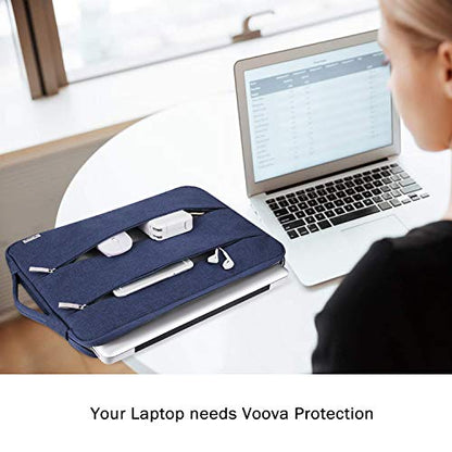 Voova 13 13.6 Inch Laptop Sleeve Case Compatible with MacBook Air 13 M1/M2/M3/M4 2020-2025, MacBook Pro 13/14, IPad Air/Pro 13, Waterproof Slim Computer Bag Cover with Handle, Blue - color: Blue, size: 12.6-13.6 Inch