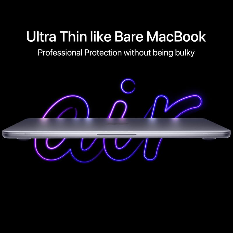 Soonjet for MacBook Air 13 inch Case M5 M4 M3 M2 2026-2022 Laptop Cover | Invisible Armor, Clear Matte, Protective Hard Shell, Ultra Thin, Anti Fingerprint & Crack, Scratch Resistant, Close Seamless - color: Matte Clear