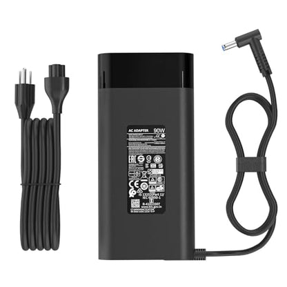 90W 4.62A 4.5mm Blue Tip Laptop Charger Compatible with HP Spectre X360 13 15 Envy 14 15 17 TouchSmart M6 M7 15-j 17-j Series 710412-001 710413-001 710414-001 Adapter Power Supply Cord