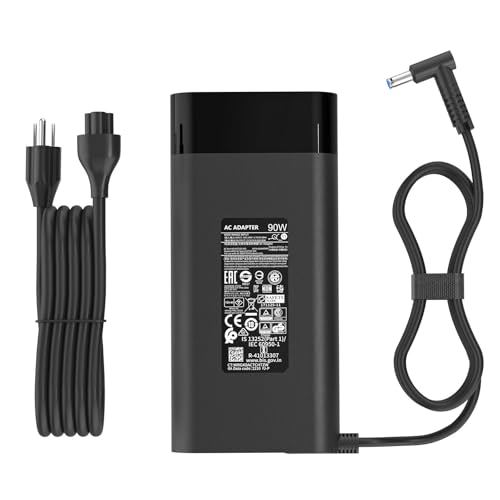 90W 4.62A 4.5mm Blue Tip Laptop Charger Compatible with HP Spectre X360 13 15 Envy 14 15 17 TouchSmart M6 M7 15-j 17-j Series 710412-001 710413-001 710414-001 Adapter Power Supply Cord