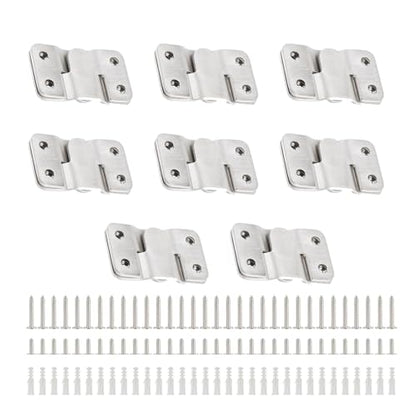 Stainless Steel Interlock Hanging Buckle, Concealed Mount Brackets Z Clip Bracket for Picture Display Art Gallery (16Pcs, Silver) - color: Silver, size: Large With Screws
