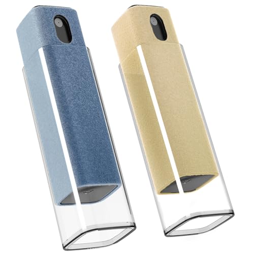 EVEO Car Screen Cleaner Spray and Wipe -2-in-1 iPhone Cleaner, iPad Screen Cleaner & Phone Screen Cleaner - Touchscreen Mist Cleaner for Laptop, Computer, MacBook and More - 2 Pack (Blue & Cream) - color: Blue & Cream