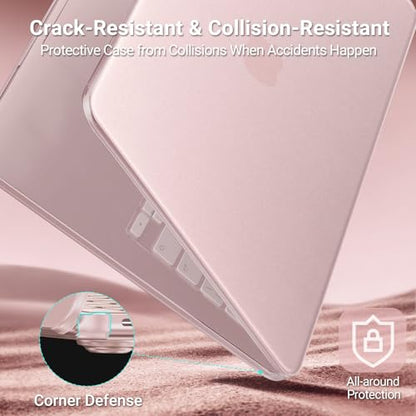 MOSISO Compatible with MacBook Neo Case 13 inch 2026 Release Model A3404 | Seamlessly Closes & Fingerprint-Resistant Protective Hard Shell Cover, Great for Work Travel Study Daily Use, Blush Clear - color: Blush Clear