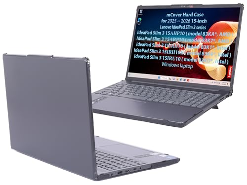 mCover Case ONLY Compatible for 2025-2026 15" Lenovo IdeaPad Slim 3 15AHP10 / 15ARP10 / 15IRH10 / 15IRU10 Series Windows Computers (NOT Fitting Any Other Lenovo Models) (Black) - color: Black