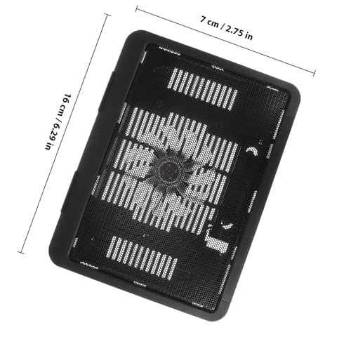 PRETYZOOM Silent Laptop Cooling Pad with Anti-Slip Holder USB Powered Cooling Fan Cooler Stand for Gaming and Office Use Compatible with Notebooks