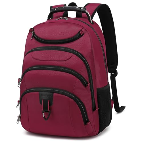 Boavan Laptop Backpack for men, 15.6 inch Laptop Bag with USB Port, Waterproof Travel Work Backpack Purse, Anti-Theft Teacher Nurse Doctor Casual Bookbags Office Business backpack，Russet Red - color: Russet Red, size: 15.6