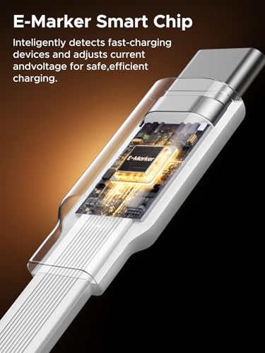 UGREEN 100W Retractable USB C Cable, Fast Charging, White, 3.3FT | Compatible with iPhone 17/16/15, MacBook Pro/Air, Galaxy S26/S25, iPad Pro/Air, Pixel 10/9, Switch, AirPods. Nylon Braided - color: White