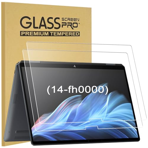 KEANBOLL [2-Pack] 9H Hardness Tempered Glass Screen Protector for HP OmniBook Ultra Flip 14" 2-in-1 Laptop (2024-Models: fh0000) | Anti-Scratch, Bubble-Free Installation, Ultra HD - color: Tempered Glass