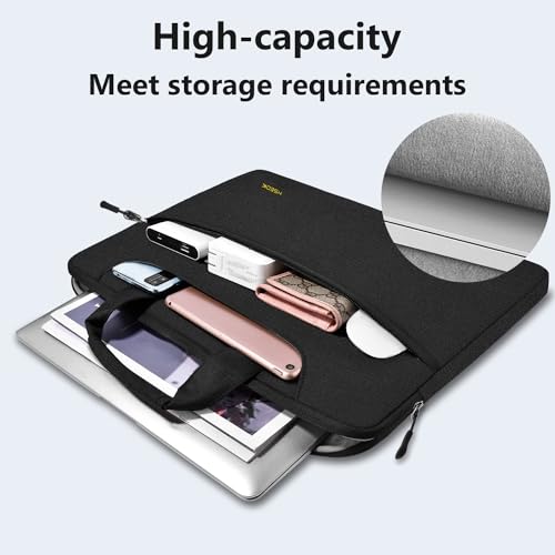 Hseok Laptop Shoulder Bag 15 15.6 16 Inch Briefcase,Compatible MacBook Pro/Neo 16",MacBook Air/Pro 15,XPS 15/16 and most 15.6-16 and Most 15-16 Notebooks,Spill-Resistant Handbag,Black - color: Black, size: 15-16 inch