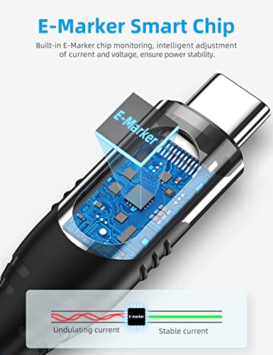 USB C to USB C Cable, 100W USB C Charger Cable with LED Display, Type C Fast Charging Cable Compatible with iPhone 16/15 Pro Max, MacBook Pro, iPad Pro, Galaxy S24 Ultra, Pixel, 3.3ft - size: 1M