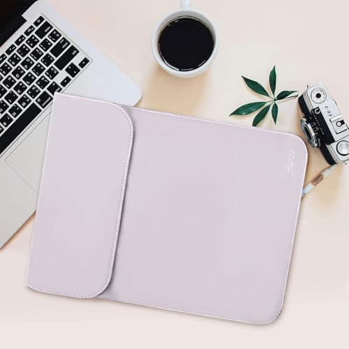 MOSISO Laptop Case 13.3 inch, 13-13.3 inch Laptop Sleeve Compatible with MacBook Neo 13 A18 Pro A3404 /Air 13/Pro 13/Pro 14 M5 M4 M3 M2 M1, Faux Suede Leather Case with Small Bag, Dusty Lilac - color: Dusty Lilac