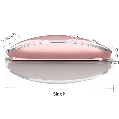 JETTA Wireless Mouse for MacBook Pro MacBook Air MacBook Laptop Mac iMac Desktop Computer Chromebook PC Laptop 2.4 USB/USB C Mouse (Rose Gold) - color: Rose Gold