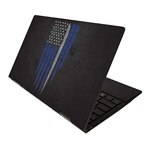 MightySkins Skin for HP Envy x360 13" (2020) - Thin White Line | Protective, Durable, and Unique Vinyl Decal wrap Cover | Easy to Apply, Remove, and Change Styles | Made in The USA - color: Thin White Line