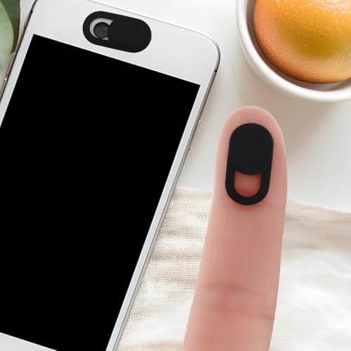 cobee 50PCS Webcam Cover Slide, Ultra-Thin Laptop Camera Cover Slide | Universal Phone Cameras Covers Black Camera Privacy Covers Slides Protect Your Privacy and Security for Phone Laptop Computer