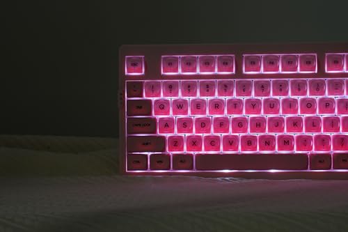 ZORNHER ZH980 Foundation Mechanical Keyboard,95% Pink Creamy Keyboard with Number Pad,Cute Jelly MOA Profile Keycaps,Creamy Sounding Linear Switches,Hot-Swappable,RGB Backlit - color: Pink Foundation, size: Creamy Switch