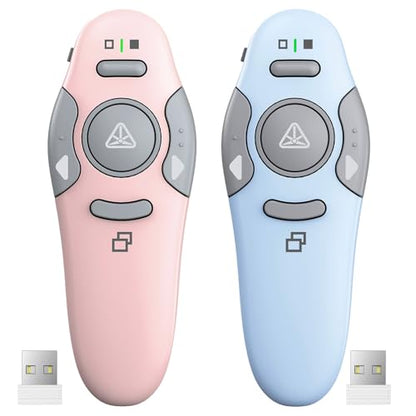 QUI Presenter Remote USB A Bundle | One Pink & One Blue