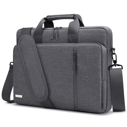 TECOOL 17 17.3 Inch Laptop Bag, 360 Protective Case Sleeve Messenger Bag | Waterproof Computer Briefcase with Shoulder Strap for 17-17.3 Inch Acer ASUS Lenovo HP Laptop Notebook, Dark Grey - color: Dark Grey, size: 17-17.3 Inch