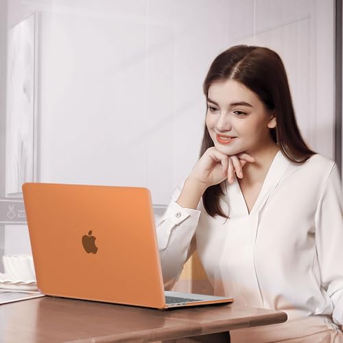 MOSISO Compatible with MacBook Air 13 inch Case M5 M4 M3 M2 2026-2022 | 2 in 1 Kit Anti-Fingerprints Shell for Mac Air 13.6, Ultra Seamlessly Closes Cover, A3449 A3240 A3113 A2681, Cosmic Orange - color: Cosmic Orange