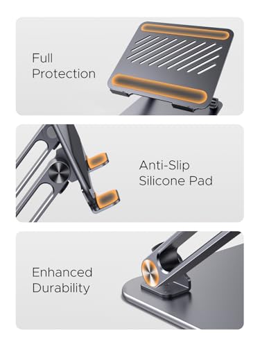 UGREEN Laptop Stand for Desk Laptop Riser Holder Foldable Portable Computer Stand Ergonomic Compatible with MacBook Pro Air Notebook and Tablets 10-17.3 Inch Gray - color: Gray