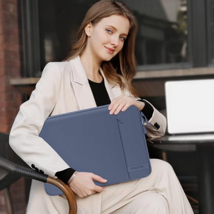 MOSISO Laptop Sleeve Compatible with MacBook Neo 13/Air 13.3 13.6/Pro 13 | 360 Degree Protective Portable Water Resistant Laptop Carrying Case Computer Bag with Vertical Pocket&Small Case, Indigo - color: Indigo, size: 13 inch