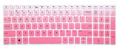 Keyboard Cover Skin Compatible for 15.6" HP Pavilion x360 15-br075nr, Pavilion 15-cc 15-cb Series 15-cc010nr 15-cb010nr, HP Envy x360 15m-bp 15m-bq Series, HP Envy 17.3" 17m-ae011dx (Ombre Pink) - color: Ombre Pink