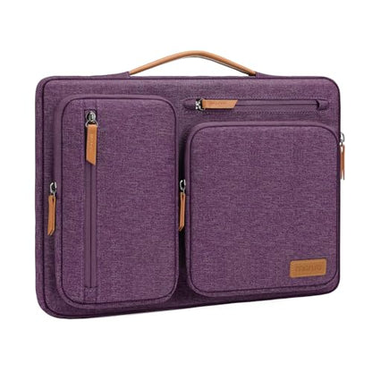 MOSISO 360 Protective Laptop Case 13.3 inch, 13-13.3 inch Laptop Sleeve | Compatible with MacBook Air/Pro 13 / Pro 14,HP Dell Acer ASUS, Side Open Carrying Case with 4 Zipper Pockets,Argyle Purple - color: Argyle Purple, size: 13.3 inch