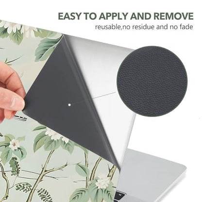 AIMSA Laptop Notebook Skin Sticker Cover Decal, 12 13 13.3 14 15 15.4 15.6 inch Laptop Vinyl Skin Sticker Netbook Cover Art Protector, Green Leaf Bird - color: Green Leaf Bird