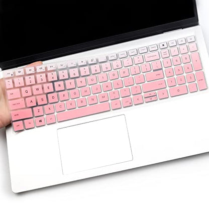 Keyboard Cover for 2025 Dell 16 Plus Laptop DB16250 DB16255 DC16250, Dell 15 Laptop DC15250 DC15255 15.6",2024 2023 Dell Inspiron 15 3510 3511 3515 3520 3525 3530 3535 5510 5515 5518 15.6 - color: OmbrePink