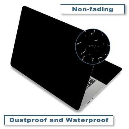 Black Laptop Skin Sticker 12.1 13 13.3 14 15 15.6 inch Netbook Sticker Decal Universal Notebook PC Reusable Art Personalized Soft Skin Protector - color: Classic Black