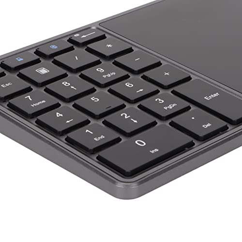 ASHATA 2 in 1 Number Pad, Mini 22 Keys Numeric Keypad, Blutooth 4.2 2.4G Dual Modes USB Number Pad Numpad with Touchpad for Laptop, PC, Desktop, Notebook(Iron)