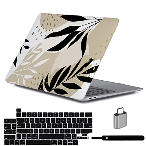LanBaiLan Compatible for MacBook Pro 13 inch with Touch Bar M2 2026 2025 2024 2023 2022-2016 A2338 M1 A2251 A2289 A2159 A1989 A1708 A1706, Laptop Hardshell Case and Keyboard Cover, Tropical Leaf - color: Tropical Leaf