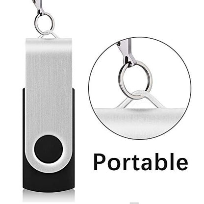 KEXIN 10 Pack 4GB Flash Drive Thumb Drive 4G USB Drive Memory Stick with LED Indicator, USB 2.0 Black - size: USB 2.0-4G, style: 10 Pack