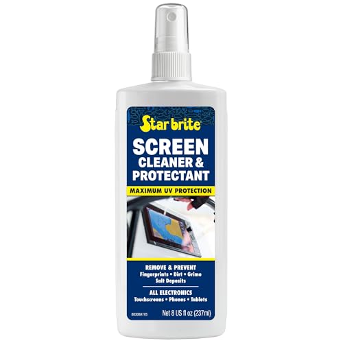 STAR BRITE Screen Cleaner & Protectant; Clean & Protect Phones, Tablets, Sunglasses, Helmet Visors, Touchscreens & More. Shed Fingerprints, Grime, Salt Water & Increase Rain Visibility (088308)