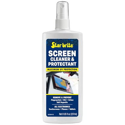 STAR BRITE Screen Cleaner & Protectant; Clean & Protect Phones, Tablets, Sunglasses, Helmet Visors, Touchscreens & More. Shed Fingerprints, Grime, Salt Water & Increase Rain Visibility (088308)