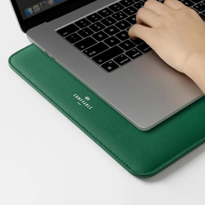 Comfyable Laptop Sleeve 14 Inch Precisely Compatible with MacBook Pro M5 M4 M3 M2 Pro/Max 2026-2021, Genuine Leather Cover Case, Leafy Green - color: Leafy Green, size: For 14" MacBook Pro
