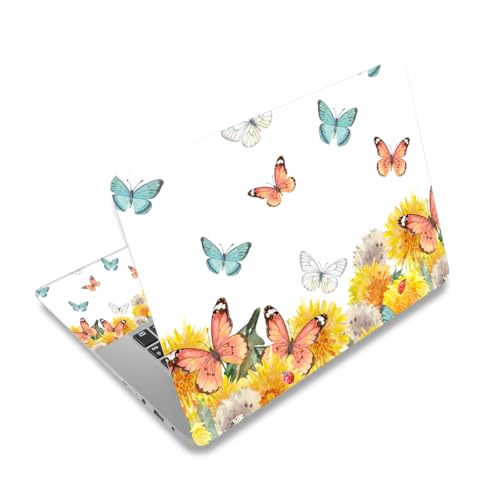 Laptop Skin Sticker Decal,12" 13" 13.3" 14" 15" 15.4" 15.6" Laptop Skin Sticker Protector Cover for Toshiba Hp Samsung Dell Apple Acer Leonovo Sony Asus Laptop Notebook (Colorful Butterflies) - color: Colorful Butterflies